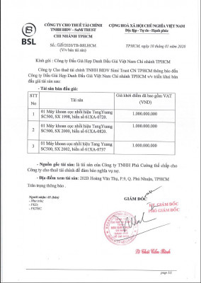 Thông báo 026/2020/TB-BSLHCM