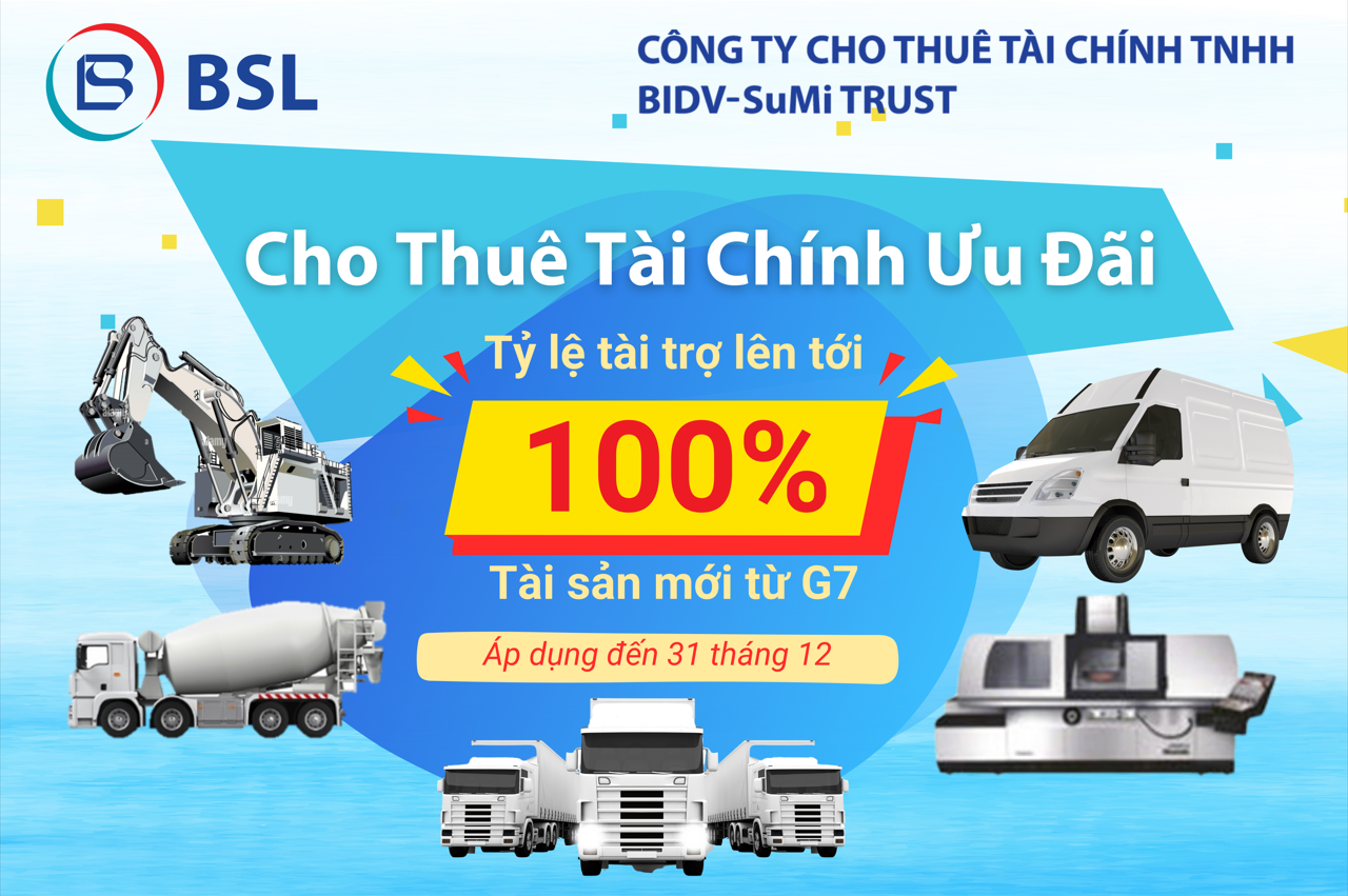 CHƯƠNG TRÌNH ƯU ĐÃI THUÊ TÀI CHÍNH TÀI TRỢ LÊN ĐẾN 100%